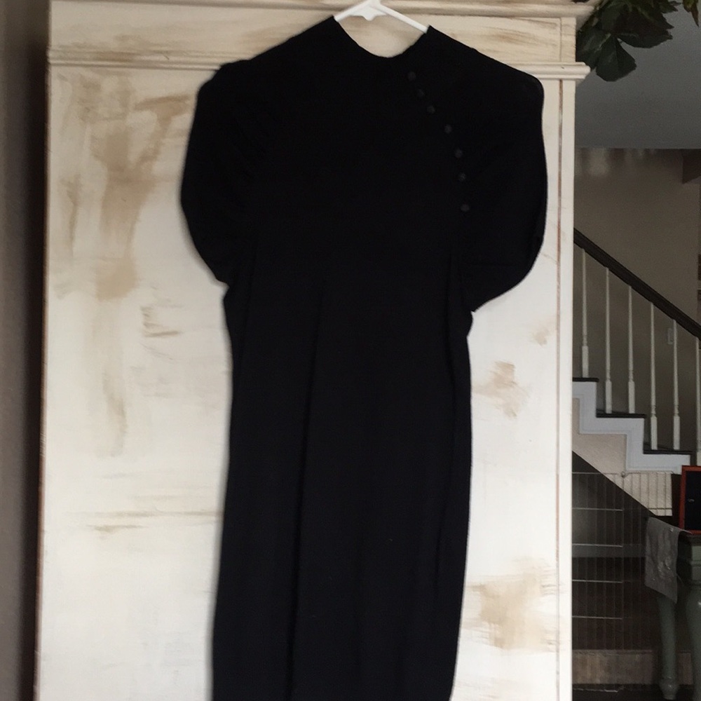 Black short sleeve sweater dress